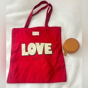 Sezane tote bag and small jewelry box case/ new